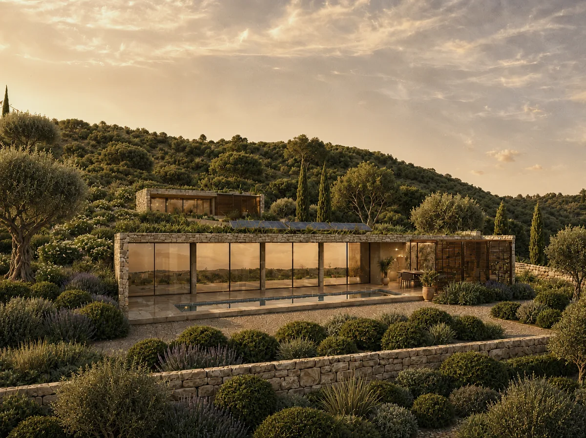 Villa Mareta – ukopana vila sa zelenim krovom i bazenom, Resort Tuone Udaina kraj Šibenika